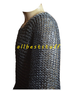 XXL Strong Viking Chain Mail Hauberk Round Riveted Chest 62